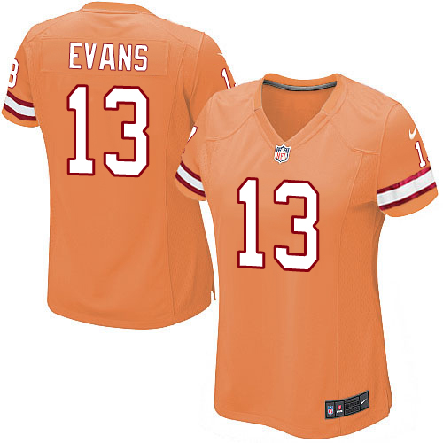 Women's Elite Mike Evans Nike Jersey Orange Alternate - #13 NFL Tampa Bay Buccaneers